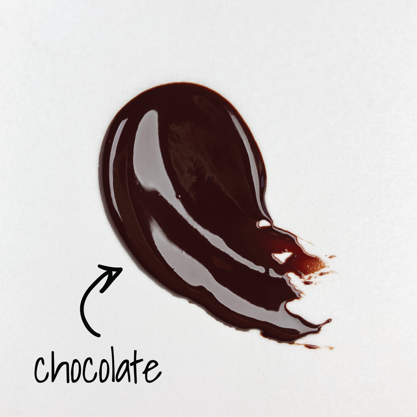 Melted chocolate ingredient of Color Me Flavors chocolate fudge